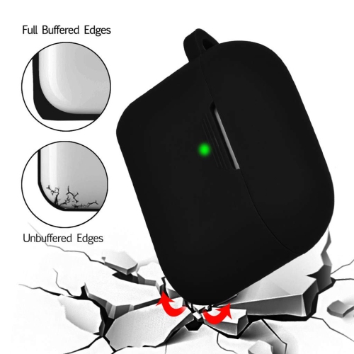V-MORO Silicone Cover for AirPods Pro Charging Case 2019 Release Portable & Shockproof for Apple Airpods Pro Black