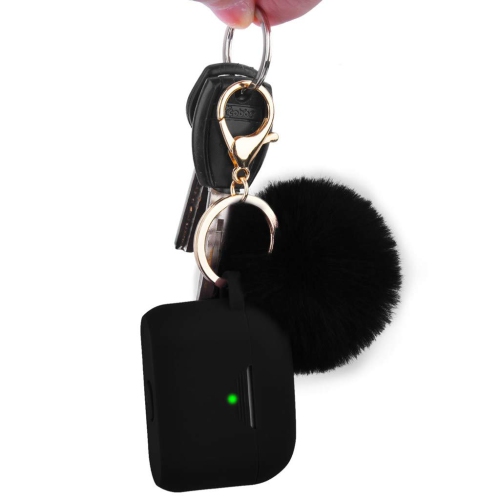 V-MORO Silicone Cover for AirPods Pro Charging Case 2019 Release Portable & Shockproof for Apple Airpods Pro Black