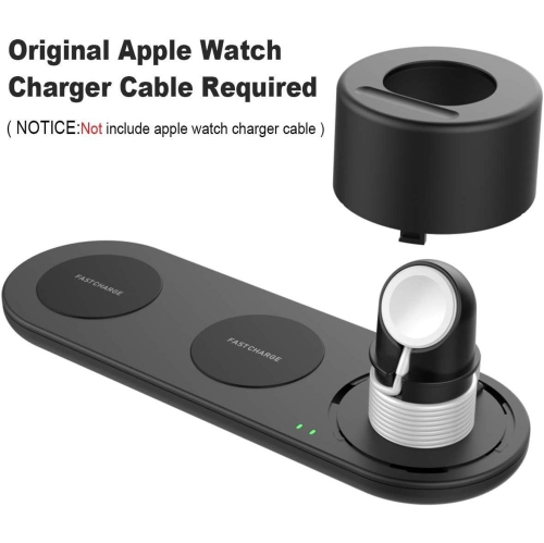 3 in 1 Wireless Charger Compatible with Apple Watch Series 6/5/4/3/2/1,New iPhone SE 2020/iPhone 11/11 Pro/Xs/Xs Max/XR/X/Galaxy S10/Note 9 Plus Qi