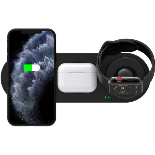 3 in 1 Wireless Charger Compatible with Apple Watch Series 6/5/4/3/2/1,New iPhone SE 2020/iPhone 11/11 Pro/Xs/Xs Max/XR/X/Galaxy S10/Note 9 Plus Qi