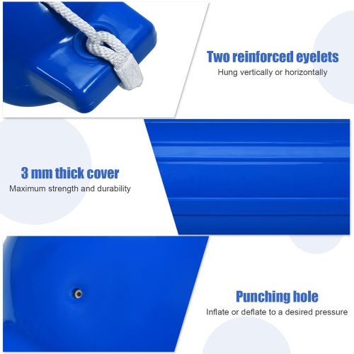 Gymax Pack of 4 23" Boat Fenders Marine Bumper Hand Inflatable Blue