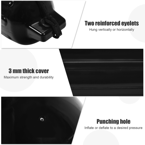 Gymax Pack of 4 27" Boat Fenders Marine Bumper Hand Inflatable Black