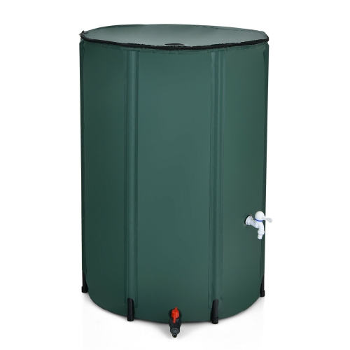 Gymax 100 Gallon Portable Rain Barrel Water Collector CollapsibleTank w /Spigot Filter
