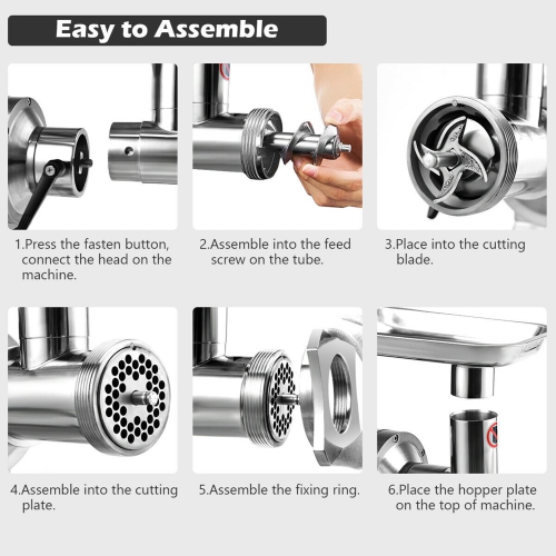 Gymax Commercial Grade Meat Grinder Stainless Steel Heavy Duty 1.5HP 1100W 550LB/h