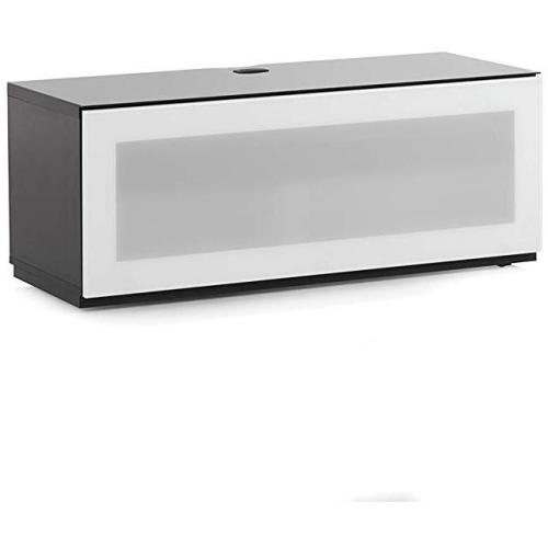 SONOROUS Studio ST-110B Wood and Glass Modern TV Stand with Hidden Wheels for Sizes up to 65" - Black