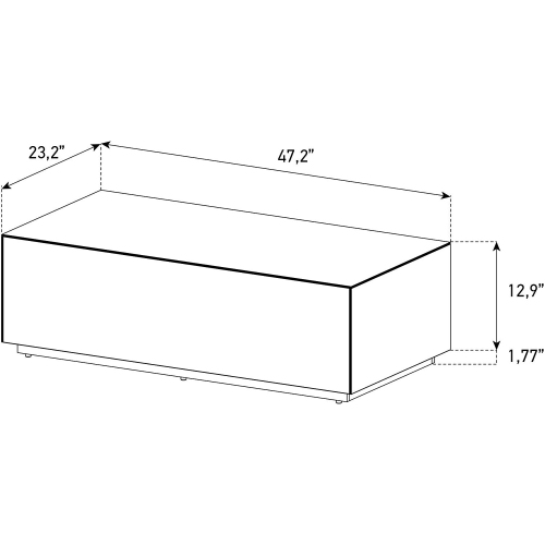 SONOROUS CTB-120 All Glass Modern Coffee Table/Center Table - Mirror