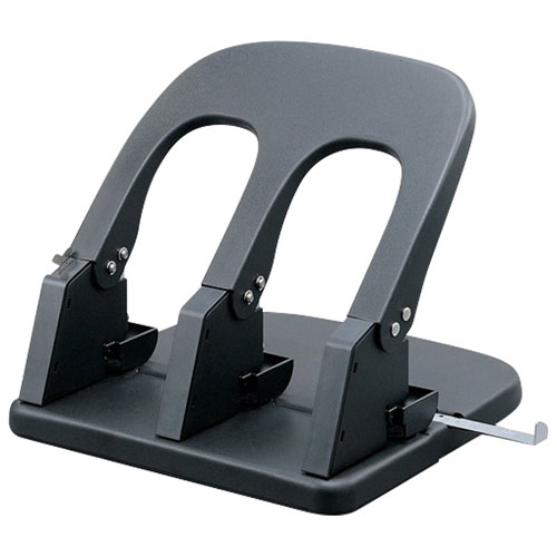 Business Source 10.2" x 10.4" Adjustable Three-hole Punch - 100 Sheet