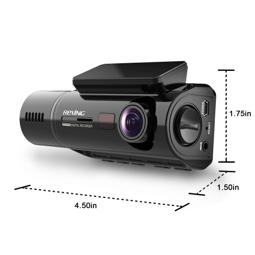 Rexing V3 Basic Front and Cabin 1080P Wi-Fi Dash Cam