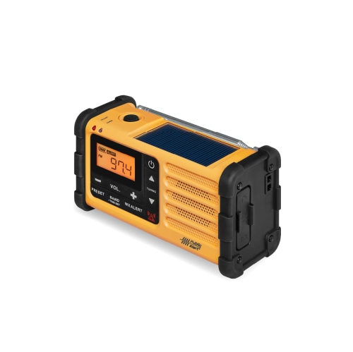 Sangean MMR-88 AM/FM/Weather, Alert Emergency Radio, Solar/Hand Crank/USB/Flashlight, Siren, Smartphone Charger 6.60in. x 4.90in. x 3.95in.