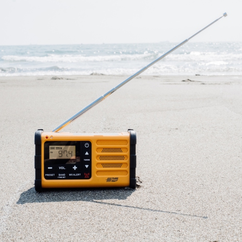 Sangean MMR-88 AM/FM/Weather, Alert Emergency Radio, Solar/Hand Crank/USB/Flashlight, Siren, Smartphone Charger 6.60in. x 4.90in. x 3.95in.