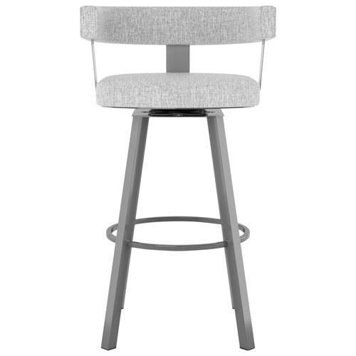 Parker Contemporary Counter Height Barstool - Soft Grey White/Grey