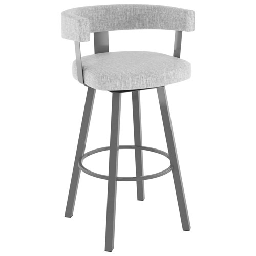 Parker Contemporary Bar Height Barstool - Soft Grey White/Grey