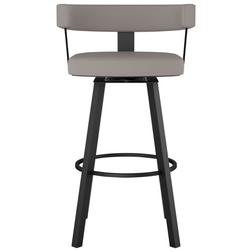 Parker Contemporary Bar Height Barstool - Taupe Grey/Black
