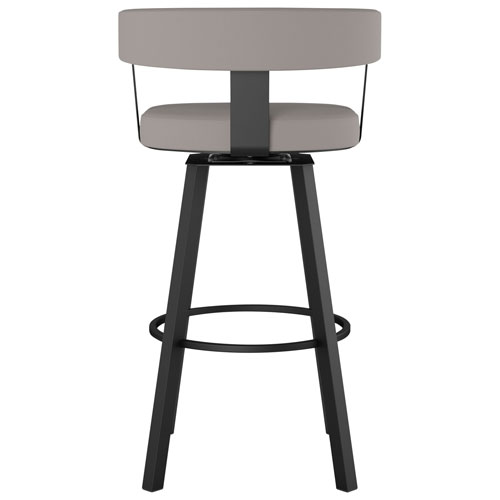 Parker Contemporary Bar Height Barstool - Taupe Grey/Black