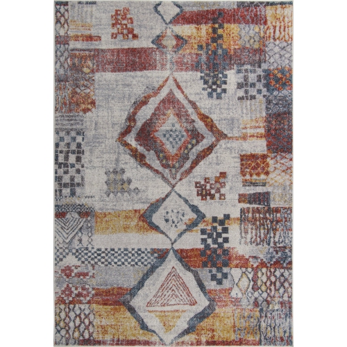 LA DOLE RUGS  Ladole Rugs Morocco Southwestern Destressed Modern Multicolor Indoor Area Rug Carpet, 5X7 (5'3" X 7'3", 160Cm X 220Cm)