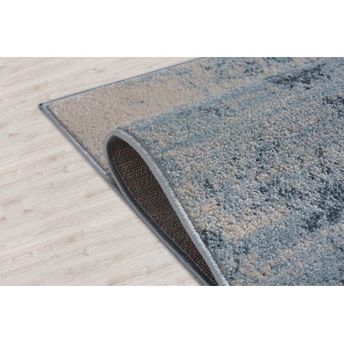 Ladole Rugs Unique Abstract Style Modern Durable Indoor Blue Ivory Rustic Area Rug Carpet, 4x5