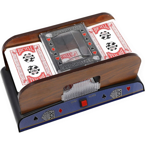 Premium Card Shuffler – Effortlessly Shuffles Automatic 1-2 Decks of Cards, Battery-Operated, Ideal for Home Game Nights and Professional Play, Enhan