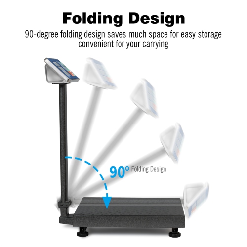 Gymax 660lbs Weight Platform Scale Digital Floor Folding Scale Postal Shipping Mailing