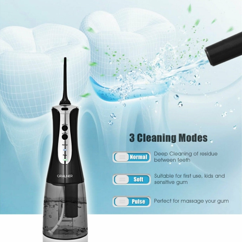 Gymax Rechargeable Portable Water Flosser Power Dental Flossers with 2 Nozzle