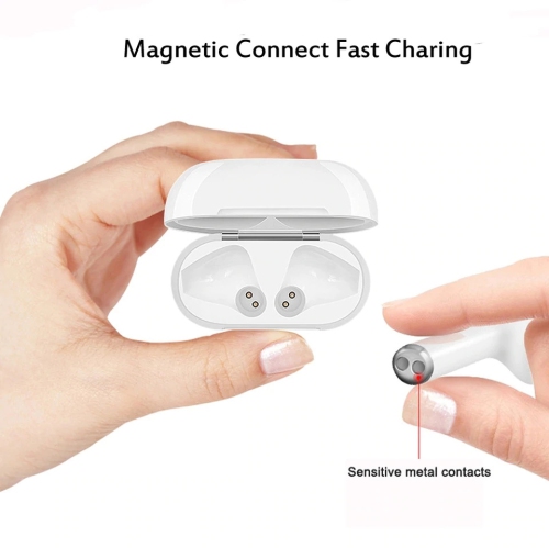 TWS i12 Bluetooth 5.0 Magnetic Fast Charging Box Mic Hifi Touch Control In-ear Truly Wireless Earbud - WHITE