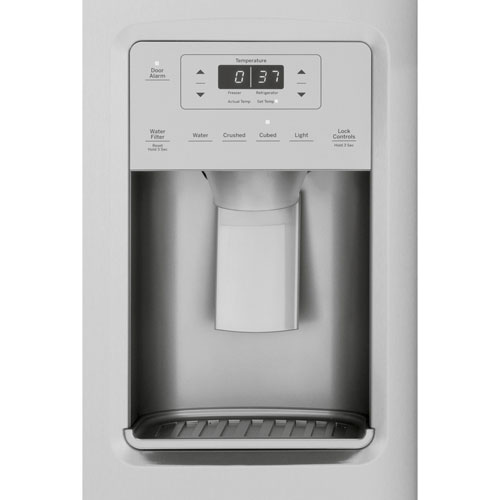 GE 36" 25.1 Cu. Ft. Side-By-Side Refrigerator with Water & Ice Dispenser (GSS25IYNFS) - Stainless