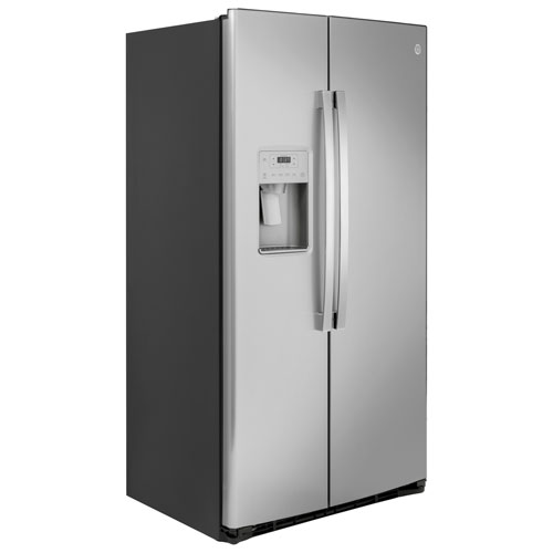 GE 36" 21.8 Cu. Ft. Side-By-Side Refrigerator with Water & Ice Dispenser - Stainless