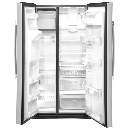 GE 36" 21.8 Cu. Ft. Side-By-Side Refrigerator with Water & Ice Dispenser - Stainless