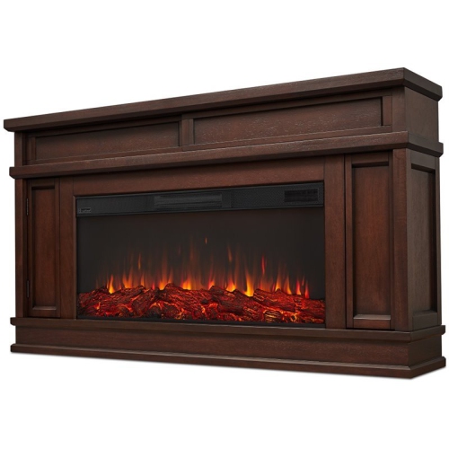 Real Flame Torrey Fireplace TV Stand in Dark Walnut