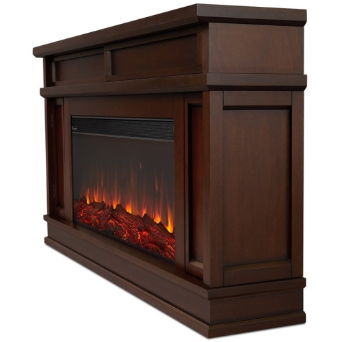 Real Flame Torrey Fireplace TV Stand in Dark Walnut