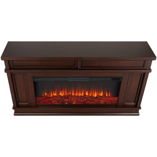 Real Flame Torrey Fireplace TV Stand in Dark Walnut