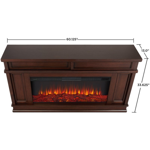 Real Flame Torrey Fireplace TV Stand in Dark Walnut