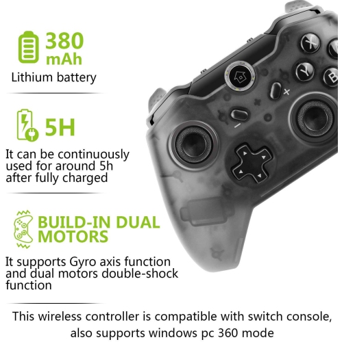 Wireless Pro Gaming Controller Gamepad Joypad Remote for Nintendo Switch Console(Newest Version 6.0.0)