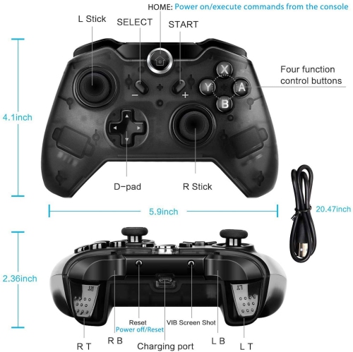 2 Wireless Pro Gaming Controller Gamepad Joypad Remote for Nintendo Switch Console Version