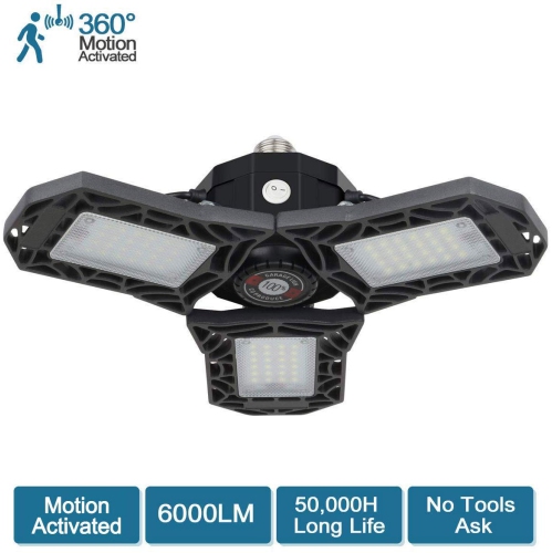 Led Garage Lights 2019 Motion Activated Garage Lighting 6000 Lm