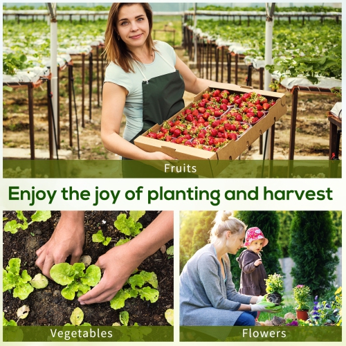 Outsunny 6' x 3' x 3' Portable Tunnel Greenhouse Outdoor Garden Mini with Large Zipper Doors & Water/UV PE Cover Green