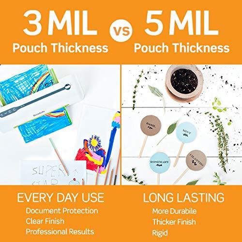 Scotch – feuilles de plastification à chaud, 9 x 11.5 po, 100 mil d’épaisseur, 5 pochettes, 5 mil
