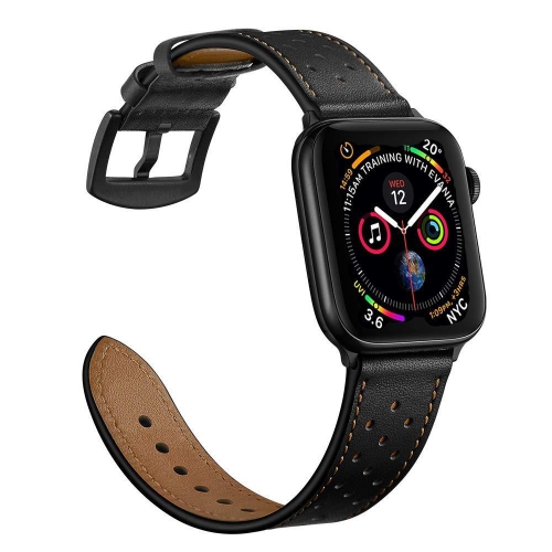 MODERN IDEAS Mifa Premium Leather Band Compatible With Apple Watch 4 40MM / 38Mm, Black