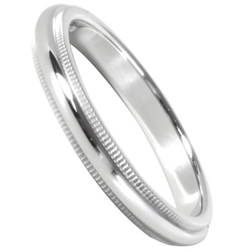 Tiffany Classic Milgrain Platinum Wedding Band Ring Size 7 5