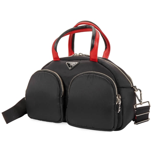 prada black and red bag