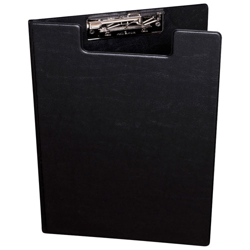 Davis Pad Holder Deluxe Clipboard-Vinyl- Black