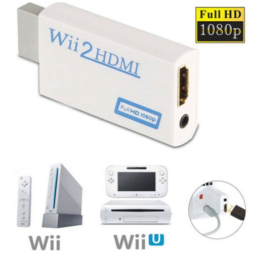 LIPTO - Wii To HDMI Adapter Converter Upscale 720p 1080p HD with 3.5mm Audio Output
