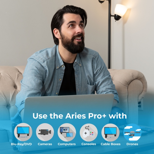 Nyrius ARIES Pro+ Wireless HDMI Video Transmitter to Stream 1080p Video up to 165ft from Laptop, PC, Cable Box