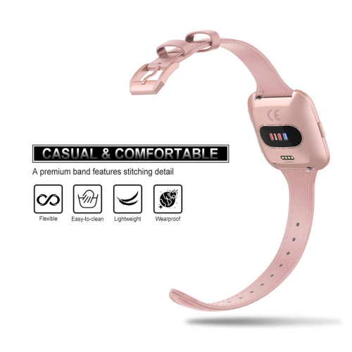 Leather Band Compatible with Fitbit Versa/Lite/Versa 2/SE, Wristband Accessories Bracelet