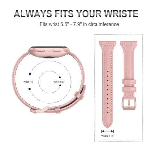 Leather Band Compatible with Fitbit Versa/Lite/Versa 2/SE, Wristband Accessories Bracelet