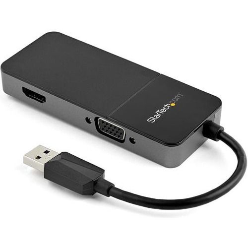 StarTech USB 3.0 to HDMI VGA Adapter - 4K 30 - External Video & Graphics Card for Mac & Windows - 2-in-1 Multiport Dongle