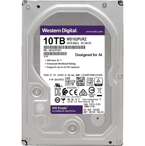 WD Purple 10TB Surveillance Hard Drive WD102PURZ