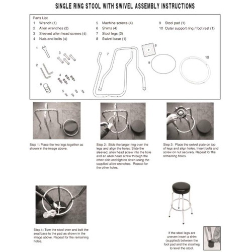 Duratex – Tabouret de bar pivotant de 2 PIÈCES pour garage, siège d’atelier, noir…