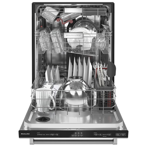KitchenAid 24" 44dB Built-In Dishwasher with Stainless Steel Tub (KDTM404KPS) - PrintShield Stainless