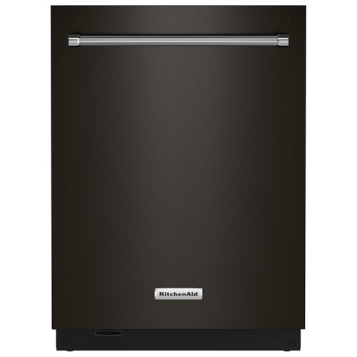 KitchenAid 24" 44dB Built-In Dishwasher with Stainless Steel Tub - Black Stainless