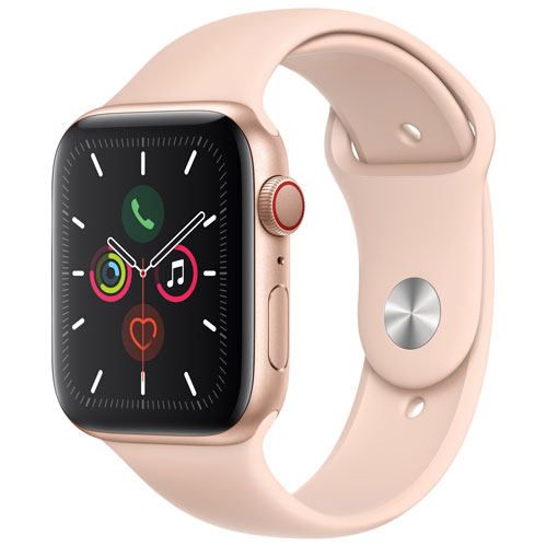 Rogers Apple Watch Series 5 40mm Gold Aluminum w/ Pink Sand Sport Band - Monthly Financing